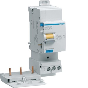 Bloc dif 3P 40A 30mA AC - BLOCS DIFFERENTIELS  HAGER BDC340F