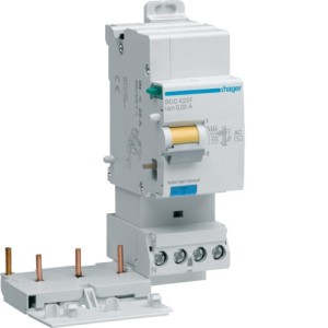 Bloc dif 3P+N 25A 30mA AC - BLOCS DIFFERENTIELS  HAGER BDC425F