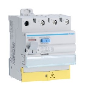 Inter dif 3P+N 63A 30mA AC BD - INTER. DIFF. TETRA.  HAGER CDC863F