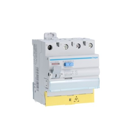 Inter dif 3P+N 63A 100mA AC BD - INTER. DIFF. TETRA.  HAGER CEC863F