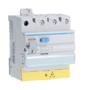 Inter dif 3P+N 40A 300mA AC BD - INTER. DIFF. TETRA.  HAGER CFC840F