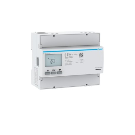 COMPTEUR TRI 125A MBUS MID - GESTION DU BATIMENT  HAGER ECM310D
