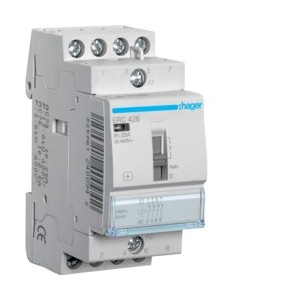 Contact cde manu 25A, 4O, 230V - AUTOMATISMES  HAGER ERC426