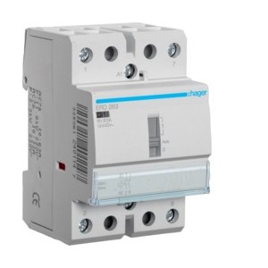 Contact cde manu 63A, 2F, 24V - AUTOMATISMES  HAGER ERD263