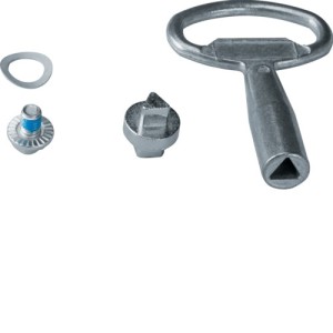 Serrure triangle mâle+cle IP5- - ENVELOPPES  HAGER FZ502