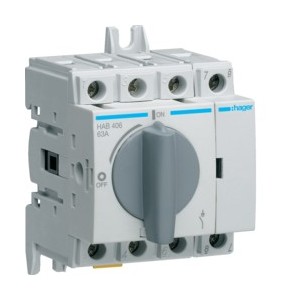 Inter coupure appar 4P 63A - APPAREILLAGE DE TETE  HAGER HAB406