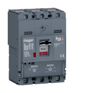 Disj.h3+P160 TM 3x100A 70kA - APPAREILLAGE DE TETE  HAGER HES100DC