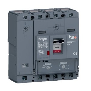Disj.h3+P160 TM 4x160A 70kA - APPAREILLAGE DE TETE  HAGER HES161DC