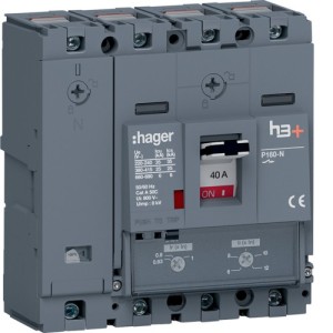 Disj.h3+P160 TM 4x40A 25kA - APPAREILLAGE DE TETE  HAGER HHS041DC