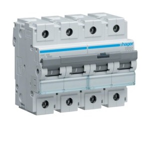 Disj.4P 15kA C-100A 6m - DISJONCTEURS MULTI.  HAGER HMC490