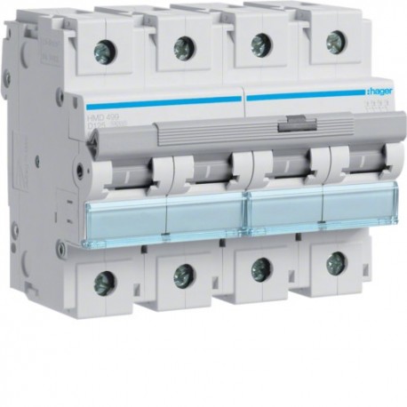Disj.4P 15kA D-125A 6m - DISJONCTEURS MULTI.  HAGER HMD499