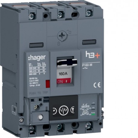 Disj.h3+P160 Ener 3x160A 50kA - APPAREILLAGE DE TETE  HAGER HMS160NC