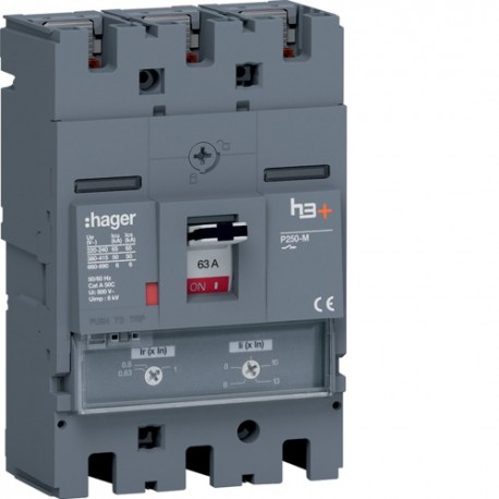 Disj.h3+P250 TM 3x63A 50kA - APPAREILLAGE DE TETE  HAGER HMT063DR