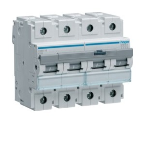 Disj.4P 50kA C-16A 6m - DISJONCTEURS MULTI.  HAGER HMX416
