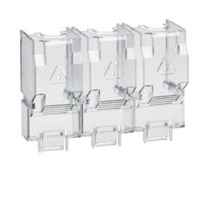 Capot cache borne 3P inter fus - APPAREILLAGE DE TETE  HAGER HZF204