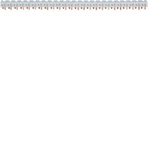 Barre pont 3P+N lang.10mm² 48m - CONNEXION  HAGER KBN663C