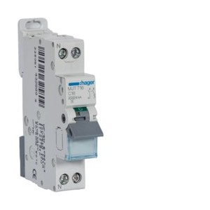 Disj.1P+N 4.5-6kA C-16A 1m - DISJONCTEURS PH+N  HAGER MJT716