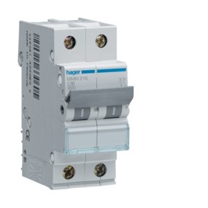Disj.mag.2P 20kA 16A 2m - DISJONCTEURS MULTI.  HAGER MMN216