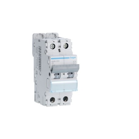 Disj.mag.2P 20kA 20A 2m - DISJONCTEURS MULTI.  HAGER MMN220