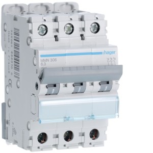 Disj.mag.2P 25kA 6.3A 3m - DISJONCTEURS MULTI.  HAGER MMN306