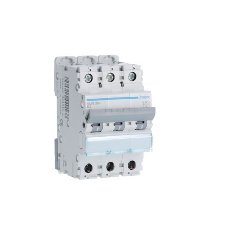 Disj.mag.2P 25kA 6.3A 3m - DISJONCTEURS MULTI.  HAGER MMN306