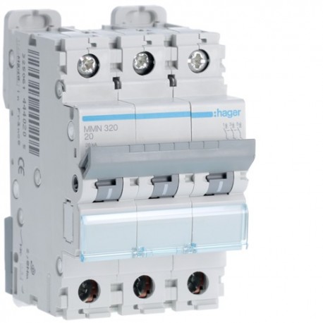 Disj.mag.2P 20kA 20A 3m - DISJONCTEURS MULTI.  HAGER MMN320