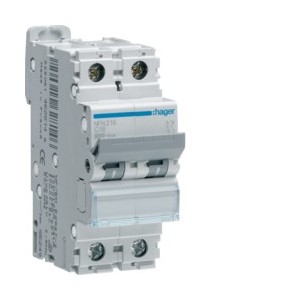 Disj.2P 6-10kA C-16A 2m - DISJONCTEURS MULTI.  HAGER NFN216