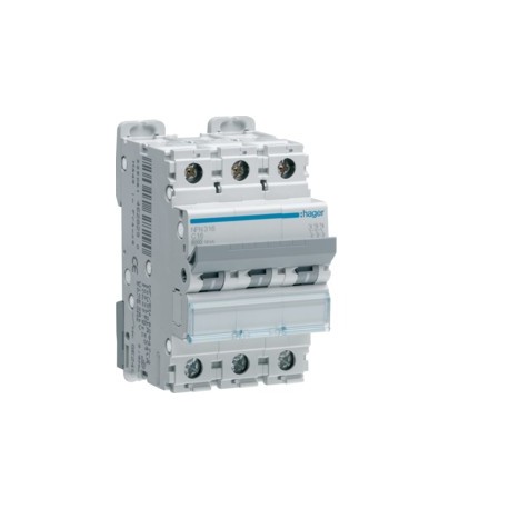 Disj.3P 6-10kA C-16A 3m - DISJONCTEURS MULTI.  HAGER NFN316