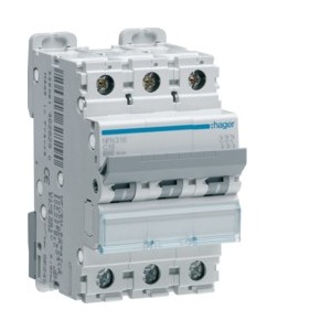 Disj.3P 6-10kA C-16A 3m - DISJONCTEURS MULTI.  HAGER NFN316