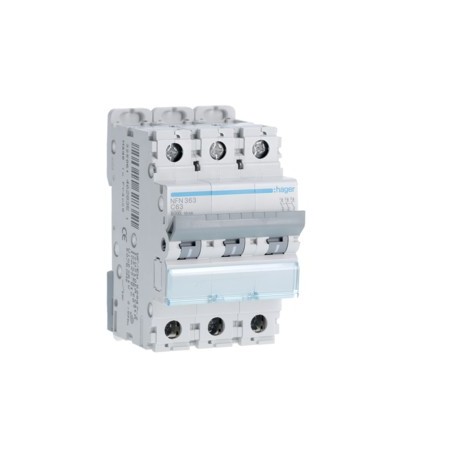 Disj.3P 6-10kA C-63A 3m - DISJONCTEURS MULTI.  HAGER NFN363