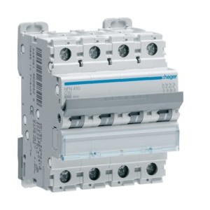 Disj.4P 6-10kA C-10A 4m - DISJONCTEURS MULTI.  HAGER NFN410
