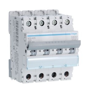 Disj.4P 6-10kA C-25A 4m - DISJONCTEURS MULTI.  HAGER NFN425