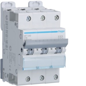 Disj.3P 6-10kA C-10A 3m - DISJONCTEURS MULTI.  HAGER NFT310
