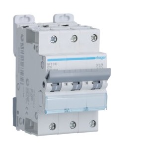 Disj.3P 6-10kA C-10A 3m - DISJONCTEURS MULTI.  HAGER NFT310
