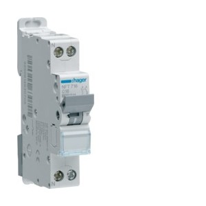 Disj.1P+N 6-10kA C-16A 1m - DISJONCTEURS PH+N  HAGER NFT716
