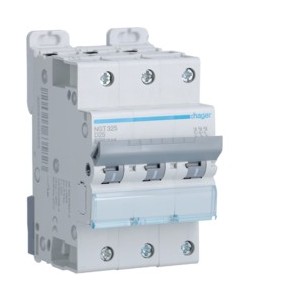 Disj.3P 6-10kA D-25A 3m - DISJONCTEURS MULTI.  HAGER NGT325