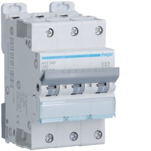 Disj.3P 6-10kA D-40A 3m - DISJONCTEURS MULTI.  HAGER NGT340