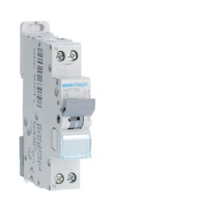 Disj.1P+N 6-10kA D-6A 1m - DISJONCTEURS PH+N  HAGER NGT706
