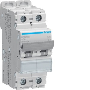 Disj.2P 20kA C-40A 2m - DISJONCTEURS MULTI.  HAGER NRN240