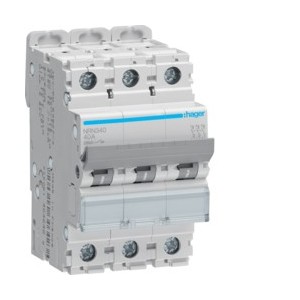 Disj.3P 20kA C-40A 3m - DISJONCTEURS MULTI.  HAGER NRN340