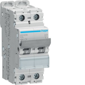 Disj.2P 25kA  D-6A 2m - DISJONCTEURS MULTI.  HAGER NSN206