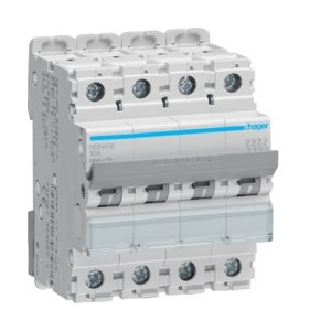 Disj.4P 25kA  D-16A 4m - DISJONCTEURS MULTI.  HAGER NSN416