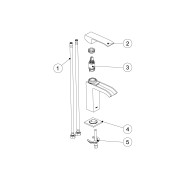 Mitigeur lavabo robinet cascade bec ouvert - TRES 00611001
