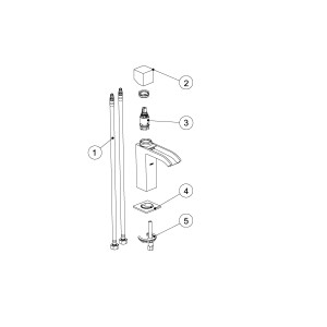Mitigeur lavabo robinet cascade bec ouvert - TRES 00611002