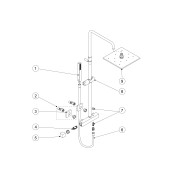 Ensemble mitigeur douche CUADRO - TRES 00719701