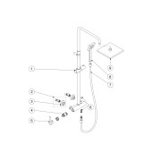 Ensemble mitigeur douche LEX - TRES 08119701