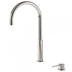 Lavabo mitigeur haut sur gorge Acier STUDY - TRES 26110502AC