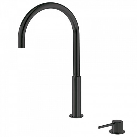 Lavabo mitigeur haut sur gorge Noir Mat STUDY - TRES 26110502NM