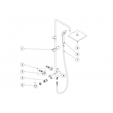 Ensemble mitigeur douche LEX - TRES 08119701