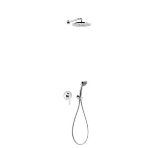 Kit de douche encastré FLAT avec fermeture et régulation du débit - TRES 20418002